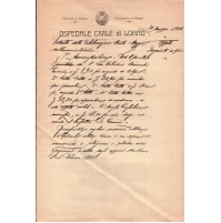- DOCUMENTO DEL 30 MAGGIO 1916 - OSPEDALE CIVILE DI LOANO - SAVONA -