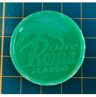 - GETTONE IN PLASTICA ANNI '60 - CAFFE' ROMA ALASSIO - VERDE