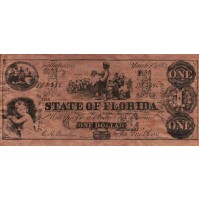 1863 - REPRO ONE DOLLAR STATE OF FLORIDA - COPY RIPRODUZIONE (4-87)