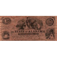 1864 - REPRO 100 DOLLARS STATE OF ALABAMA - COPY RIPRODUZIONE (4-138)