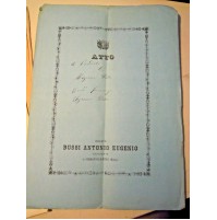1873 - ATTO NOTAIO BUSSI A. EUGENIO IN SERRAVALLE SESIA / VENDITA SEZZANO PIETRO