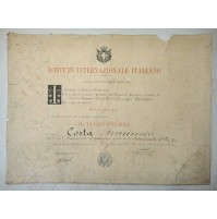 1884 ISTITUTO INTERNAZIONALE ITALIANO - TERZO PREMIO - Sig. COSTA FRANCESCO