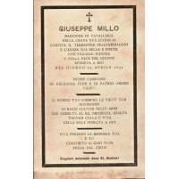 1891 - SANTINO MORTUARIO MAGGIORE DI CAVALLERIA - GIUSEPPE MILLO 