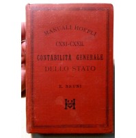 1892 MANUALI HOEPLI - CXXI-CXXII CONTABILITA' GENERALE DELLO STATO - BRUNI
