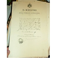 1893 MIN.RO PUBBLICA ISTRUZIONE CONFERMA INSEGNANTE R.UNIVERSITA' GENOVA 
