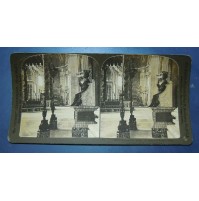 1901 ANTICA FOTOGRAFIA CARTONATA STEREOSCOPICA - BASILICA SAN PIETRO ROMA - 