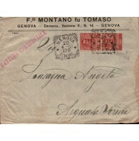 1903 - BUSTA INTESTATA A F.lli MONTANO FU TOMASO - DARSENA GENOVA 