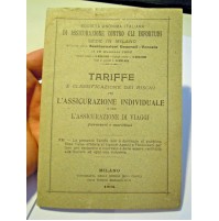 1904 TARIFFE E RISCHI PER L'ASSICURAZIONE DEI VIAGGI FERROVIARI E MARITTIMI 