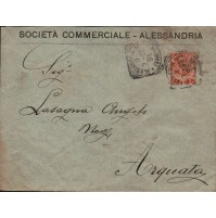 1905 - BUSTA INTESTATA A SOCIETA' COMMERCIALE ALESSANDRIA - 