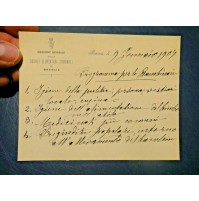 1907 / BIGLIETTO CARTA INTESTATA - DIREZIONE GENERALE SCUOLE ELEMENTARI BRESCIA