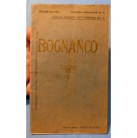 1911 - LIBRETTO - BOGNANCO DOMODOSSOLA - OMAGGIO DELLA SOCIETA' ACQUE TERMALI - 