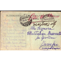 1916 FRANCHIGIA MILITARE DA MILITARE 13 REGGIMENTO FANTERIA X BONEFRO -