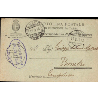1916 - FRANCHIGIA MILITARE DA OSPEDALE MILITARE DI PADOVA X BONEFRO CB