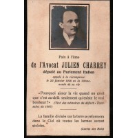 1916 - SANTINO MORTUARIO DEPUTATO PARLAMENTO ITALIANO JULIEN CHARREY