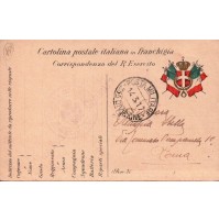 1917 FRANCHIGIA MILITARE REGIO ESERCITO DA 25a COLONNA MUNIZIONI - COMANDO -