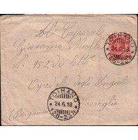 1918 BUSTA DA TOIRANO PER SOLDATO OSPEDALE DEGLI ANGIOLI TREVIGLIO BERGAMO