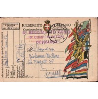 1918 - FRANCHIGIA POSTA MILITARE 100 TENENTE 5° RGT GENIO ZONA DI GUERRA C11-289