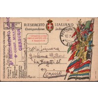 1918 - FRANCHIGIA POSTA MILITARE 100 TENENTE 5° RGT GENIO ZONA DI GUERRA C11-311