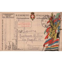 1918 - FRANCHIGIA POSTA MILITARE 76 TENENTE 5° RGT GENIO ZONA DI GUERRA C11-315