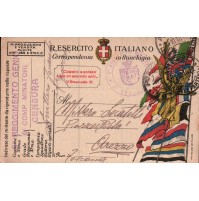 1918 - FRANCHIGIA POSTA MILITARE TENENTE  5° RGT GENIO ZONA DI GUERRA -  C11-335
