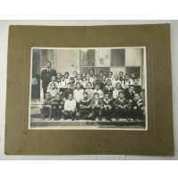 1920ca - FOTO CARTONATA - SCOLARESCA CLASSE SCOLASTICA MASCHILE A GENOVA 