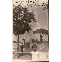 1920ca FOTO DI BAMBINA A CIVITAVECCHIA - 