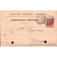 1923 - CARTOLINA POSTALE INTESTATA A BOREA ADOLFO GENOVA - AUTOGRAFATA C10-731