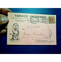 1926 - CARTOLINA PUBBLICITARIA TARICCO GAUDENZIO FERRAMENTA A MILANO - 