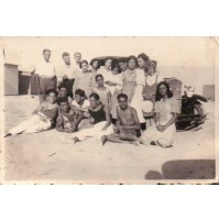 1930ca FOTO DI AMICI AL MARE  - FORSE A TRIPOLI LIBIA - COLONIZZATORI ITALIANI .