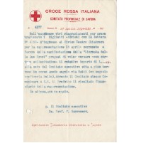 1934 DOCUMENTO CROCE ROSSA ITALIANA COMITATO DI SAVONA TEATRO CHIABRERA 6-208