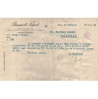 1937 - BANCO DI NAPOLI UFFICIO BORSA E TITOLI - MATURAZIONE CEDOLE ALASSIO -