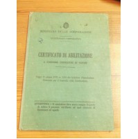 1939 CERTIFICATO DI ABILITAZIONE CONDURRE TRENI LOCOMOTIVE A VAPORE CUNEO L-18