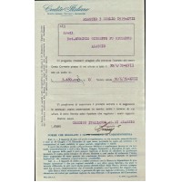 1939 - CREDITO ITALIANO AGENZIA DI ALASSIO - ESTRATTO CONTO CORRENTE - 