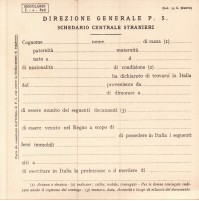 1940 DIREZIONE GENERALE POLIZIA DEL REGNO - SCHEDARIO CENTRALE STRANIERI C11-682
