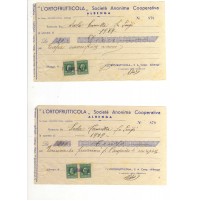1942 ALBENGA L'ORTOFRUTTICOLA RICEVUTA PER AMMISSIONE A SOCIO