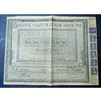 1942 Buono del Tesoro Novennale a Premi 5% da L. 500, Serie 17, Originale