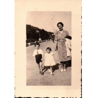 1943 FOTO DI FINALE LIGURE - BAMBINI SUL LUNGOMARE ---