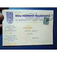 1955 CARTOLINA PUBBLICITARIA DITTA NEGRINO FRANCESCO TORINO - FABBRICA MOLLE - 