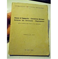1955 SINOSSI DI TOPOGRAFIA CONTABILITA' MILITARE GOVERNO DEL PERSONALE ESERCITO