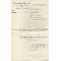 1956 DOC. DEMOCRAZIA CRISTIANA SEGRETERIA D.C. DI CASTELVECCHIO DI ROCCA BARBENA
