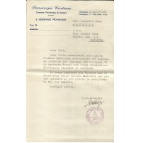 1956 DOC. DEMOCRAZIA CRISTIANA SEGRETERIA D.C. DI GARLENDA - SAVONA