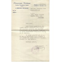1956 DOC. DEMOCRAZIA CRISTIANA SEGRETERIA D.C. DI ORTOVERO ALBENGA SAVONA