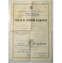 1957 AERONAUTICA MILITARE CONGEDO AVIERE COMANDO AEROPORTO VILLANOVA D'ALBENGA