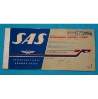 1957 BIGLIETTO AEREO SAS SCANDINAVIAN AIRLINE SYSTEM - TOKYO COPENHAGEN -