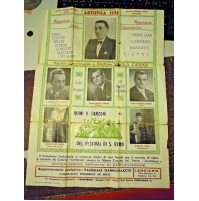 1958 MANIFESTINO PUBBLICITARIO ORCHESTRA DAL VIVO A LANCIANO FESTIVAL DI SANREMO