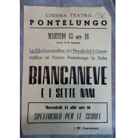 1961 - VOLANTINO CINEMA TEATRO PONTELUNGO ALBENGA - BIANCANEVE E I 7 NANI -