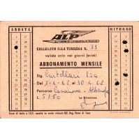 1967 TESSERA AUTOBUS AUTOSERVIZI LENGUEGLIA PAOLO ALBENGA LIGURIA 1-133