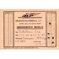 1968 TESSERA AUTOBUS AUTOSERVIZI LENGUEGLIA PAOLO ALBENGA LIGURIA 1-116