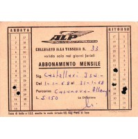 1968 TESSERA AUTOBUS AUTOSERVIZI LENGUEGLIA PAOLO ALBENGA LIGURIA 1-117