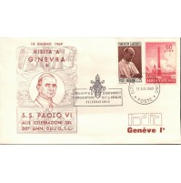 1969 FDC - VISITA A GINEVRA DI S.S. PAOLO VI PAPA - CITTA' DEL VATICANO - 